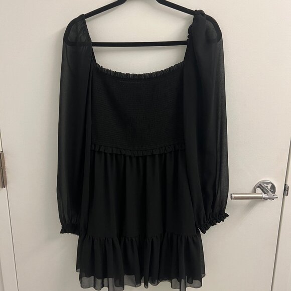 Aritzia Wilfred Tempest Mini Dress Black M - Picture 3 of 3
